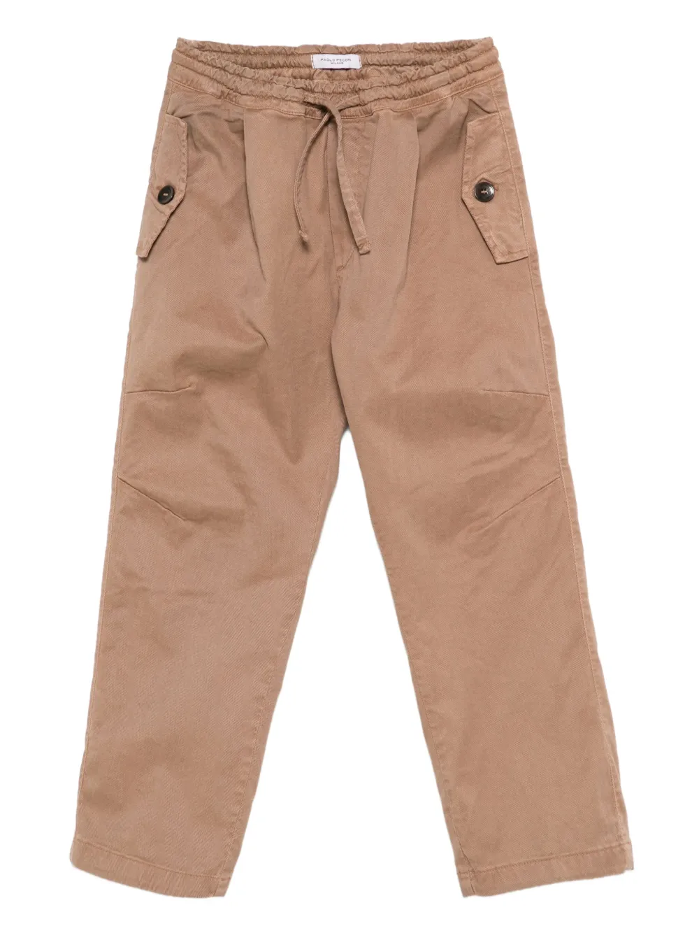Paolo Pecora Kids pleated-front drawstring trousers | Brown | Image 1