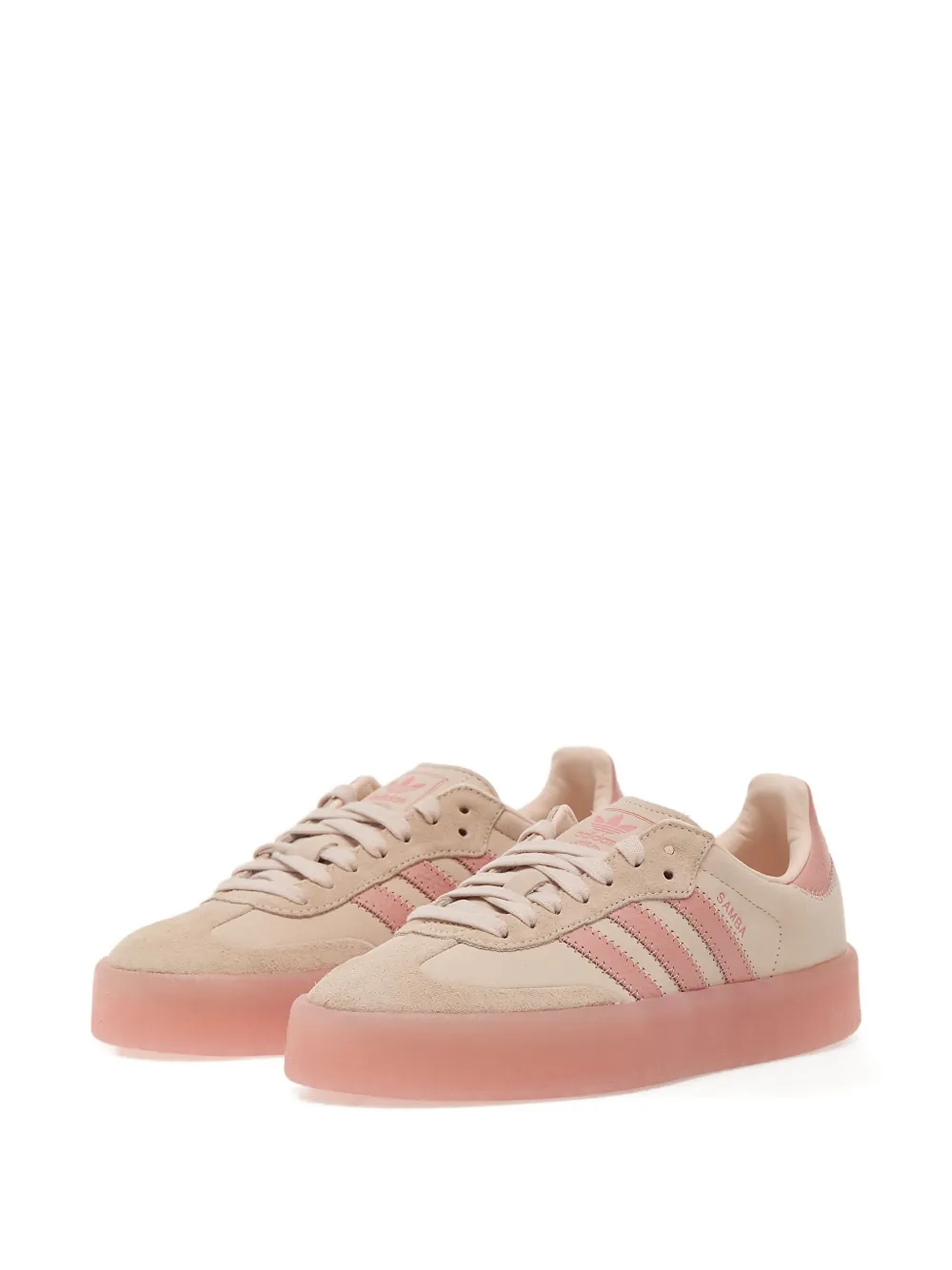 Adidas Originals Sambae Three-stripe Sneakers In Pink