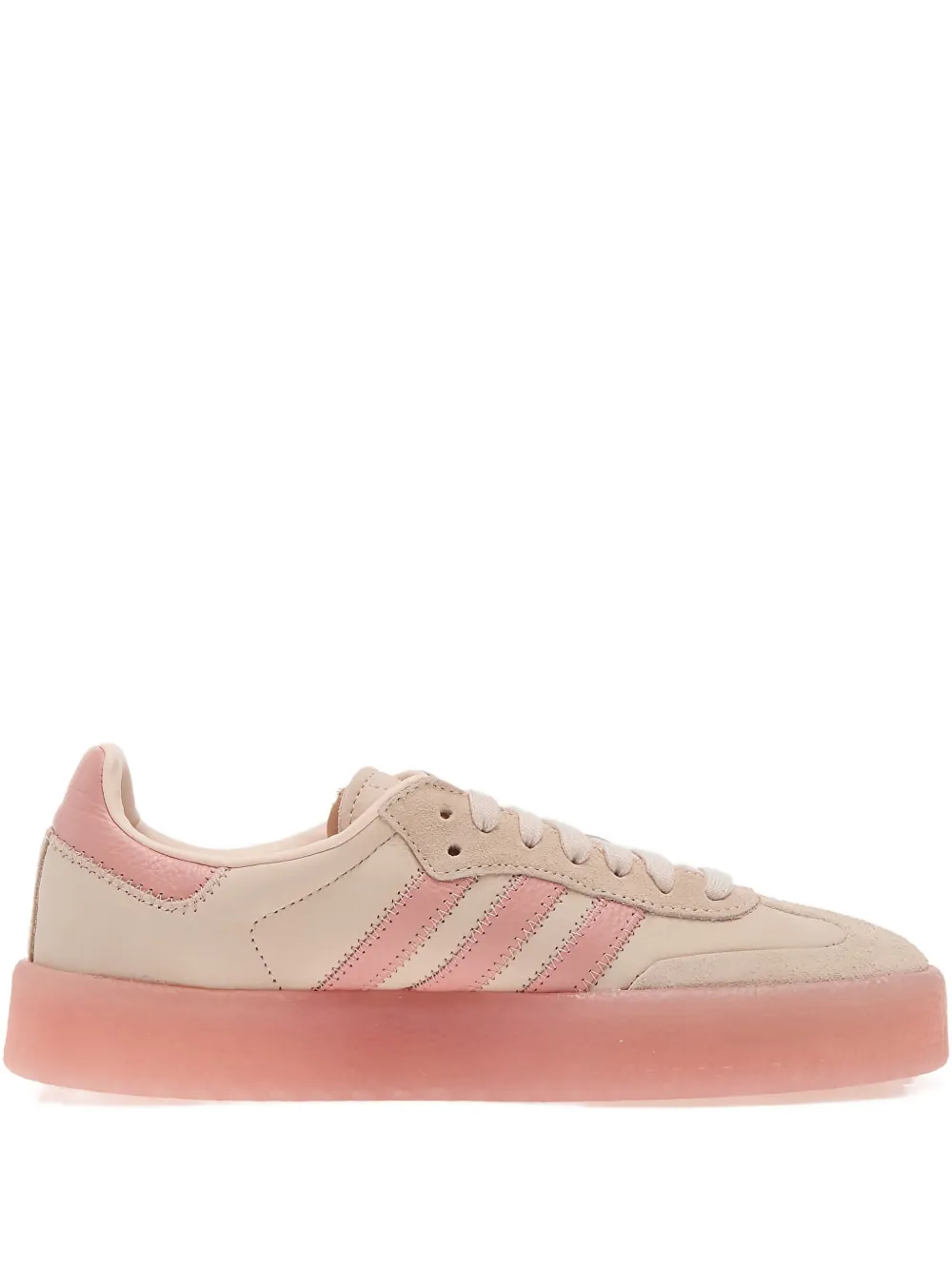Adidas Originals Sambae Three-stripe Sneakers In Pink