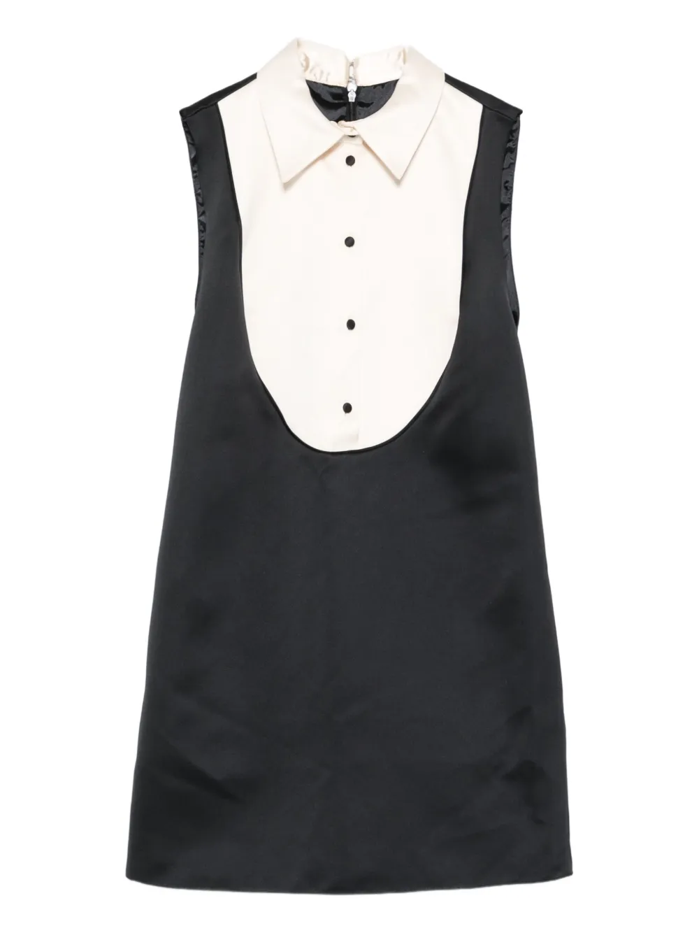 Elisabetta Franchi point-collar sleeveless dress | Black | Image 1