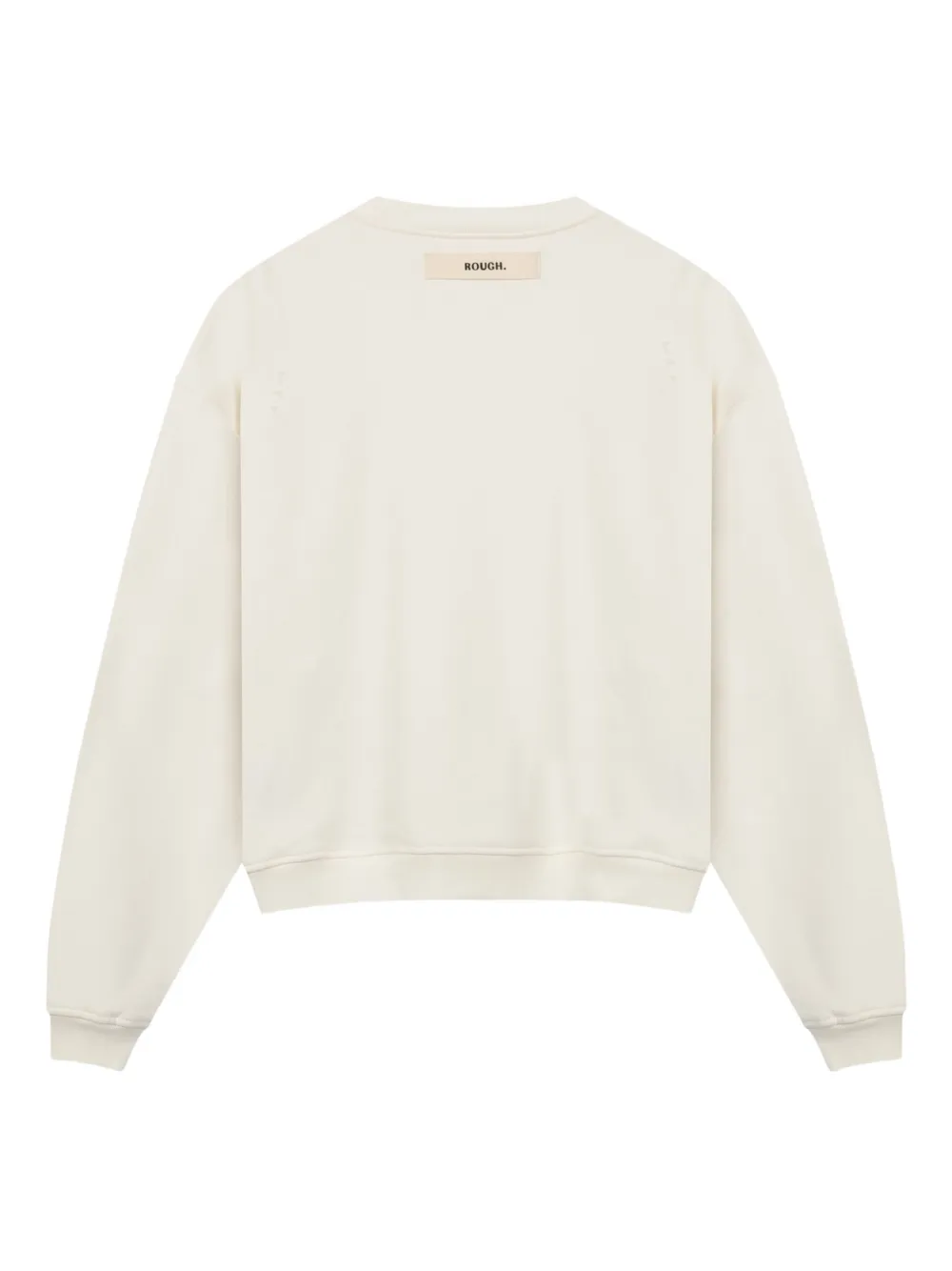 ROUGH. Sweater met bloemenprint en ronde hals Beige