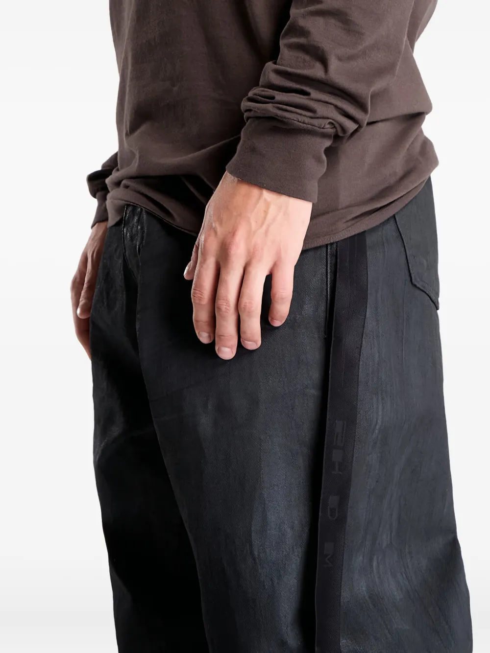 Rick Owens Drkshdw Level Longsleeve T-shirt In Brown