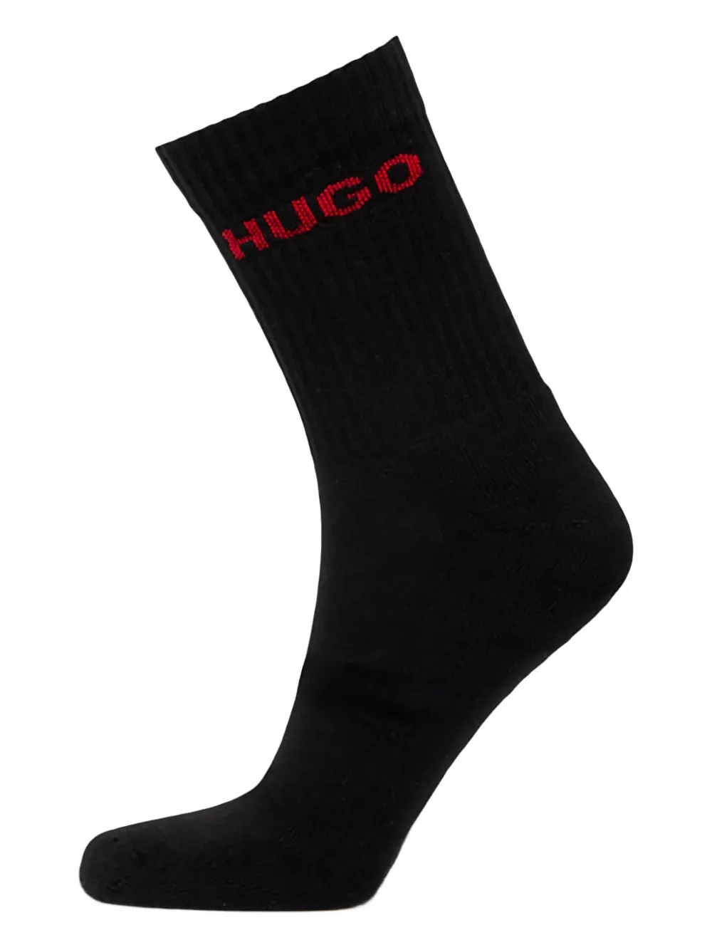 Hugo Boss Logo Rib Socks (pack Of Six) In Black