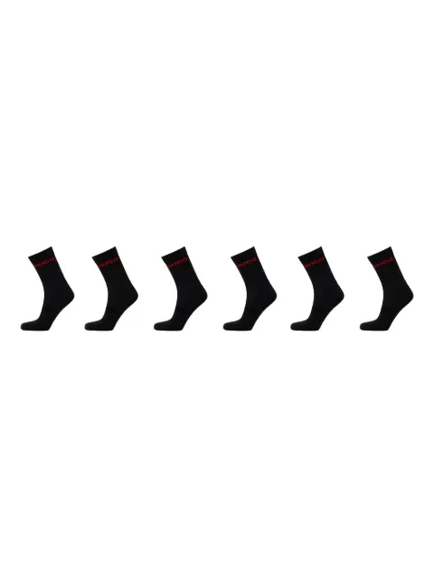 HUGO logo rib socks (pack of six)