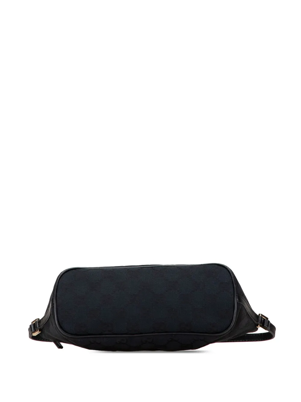 Pre-owned Gucci 2000-2015 Gg Canvas Boat Shoulder Bag In Black