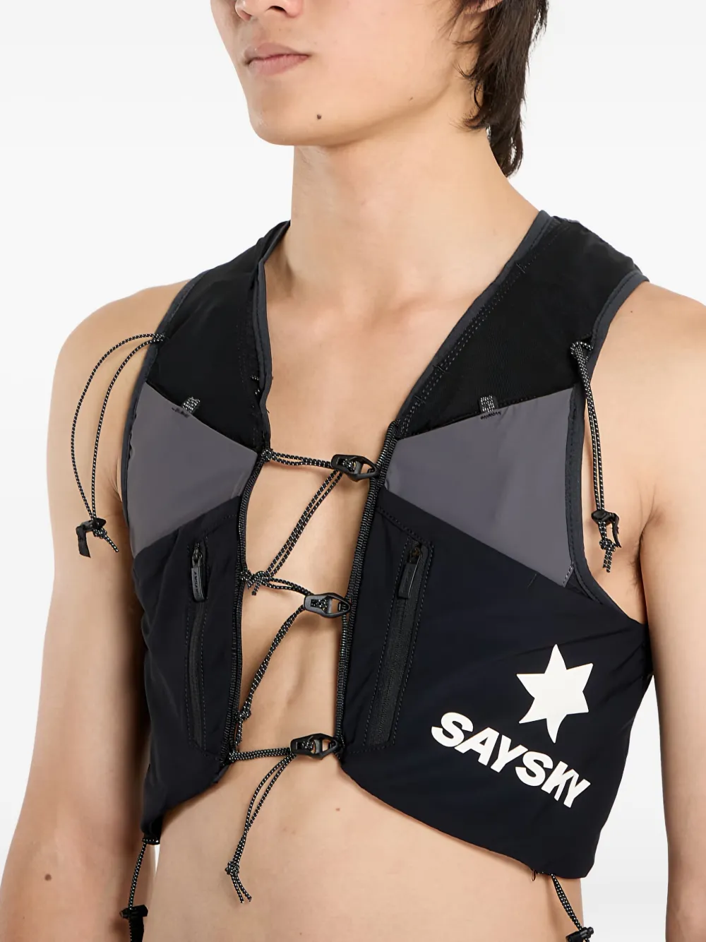 SAYSKY Flow gilet met veters Zwart