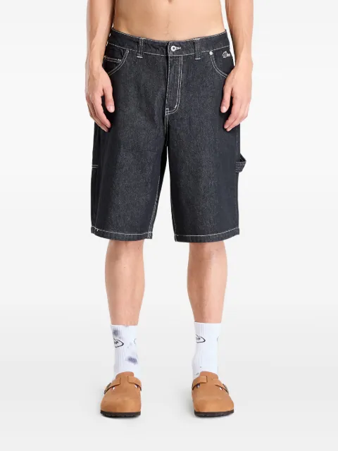 dime denim utility shorts
