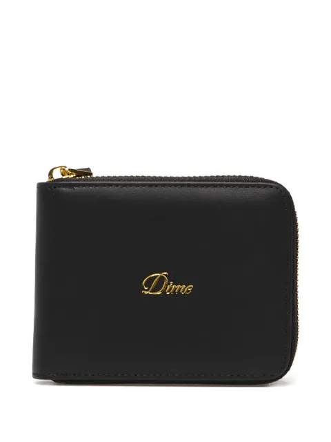 dime Cursive zip-around leather wallet