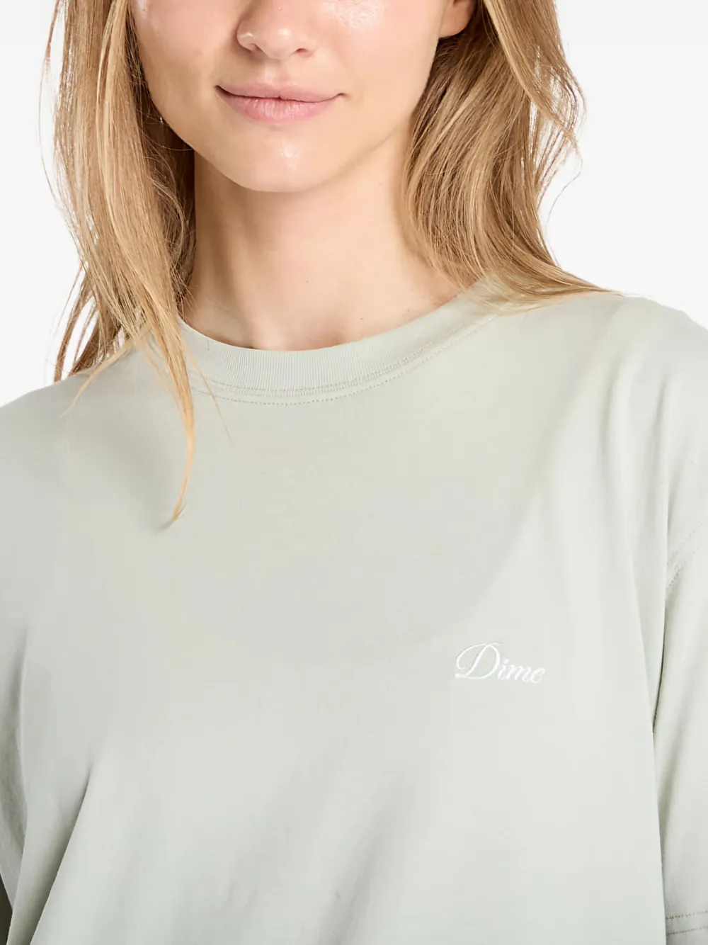 dime T-shirt met logo Groen