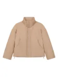 ROUGH. embroidered-detail puffer jacket - Yellow