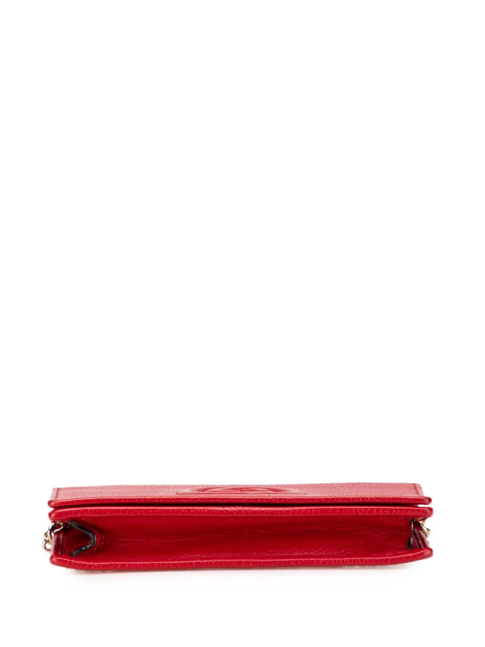 Pre-owned Gucci 2016-2025 Leather Soho Wallet On Chain Crossbody Bag In Red