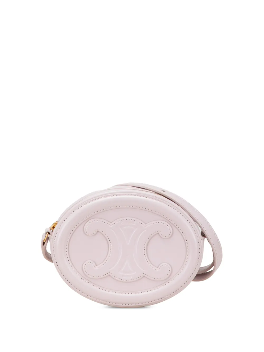 Celine Pre-Owned 2022 Small Calfskin Cuir Triomphe Oval crossbody bag | Pink | Image 1