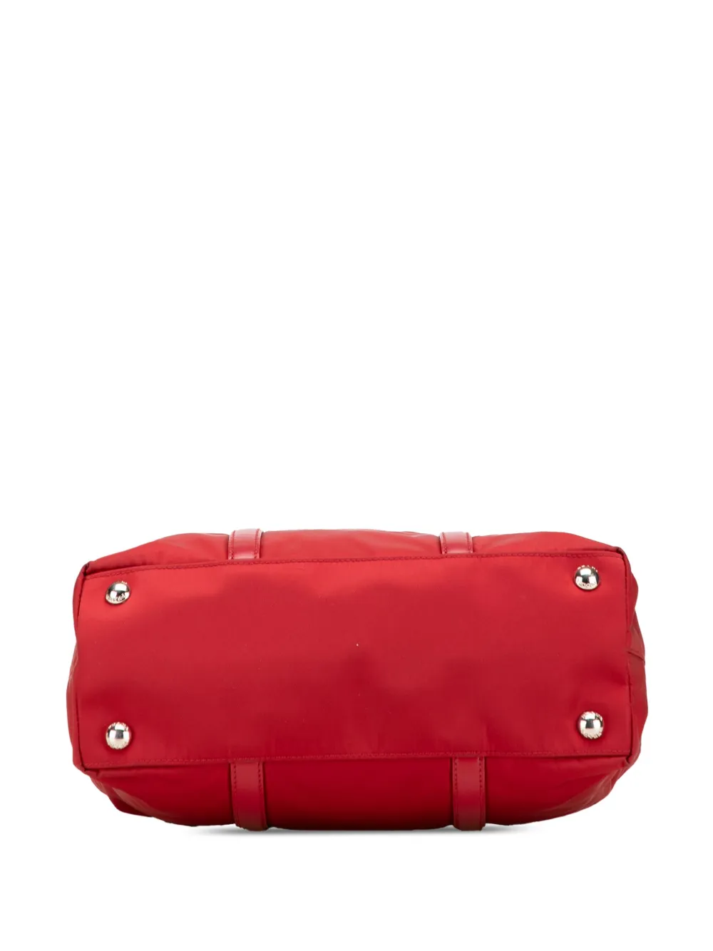 Pre-owned Prada 2013-2025 Tessuto Satchel In Red
