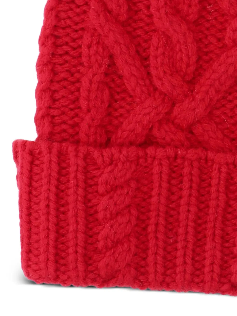 ASPESI Kabelgebreide muts Rood