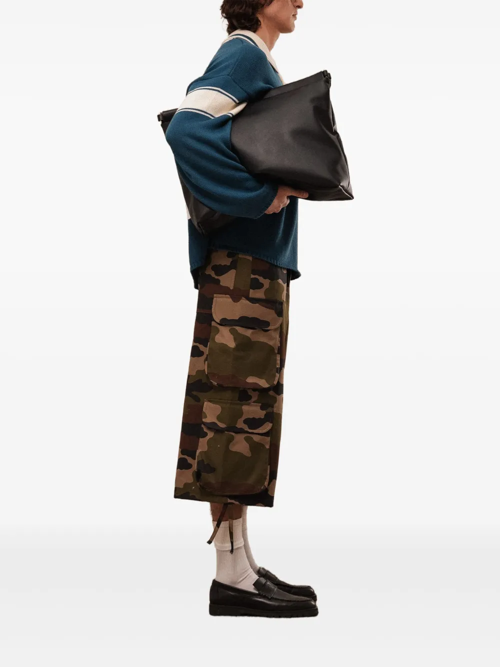 ROUGH. Gestreept poloshirt met lange mouwen Blauw