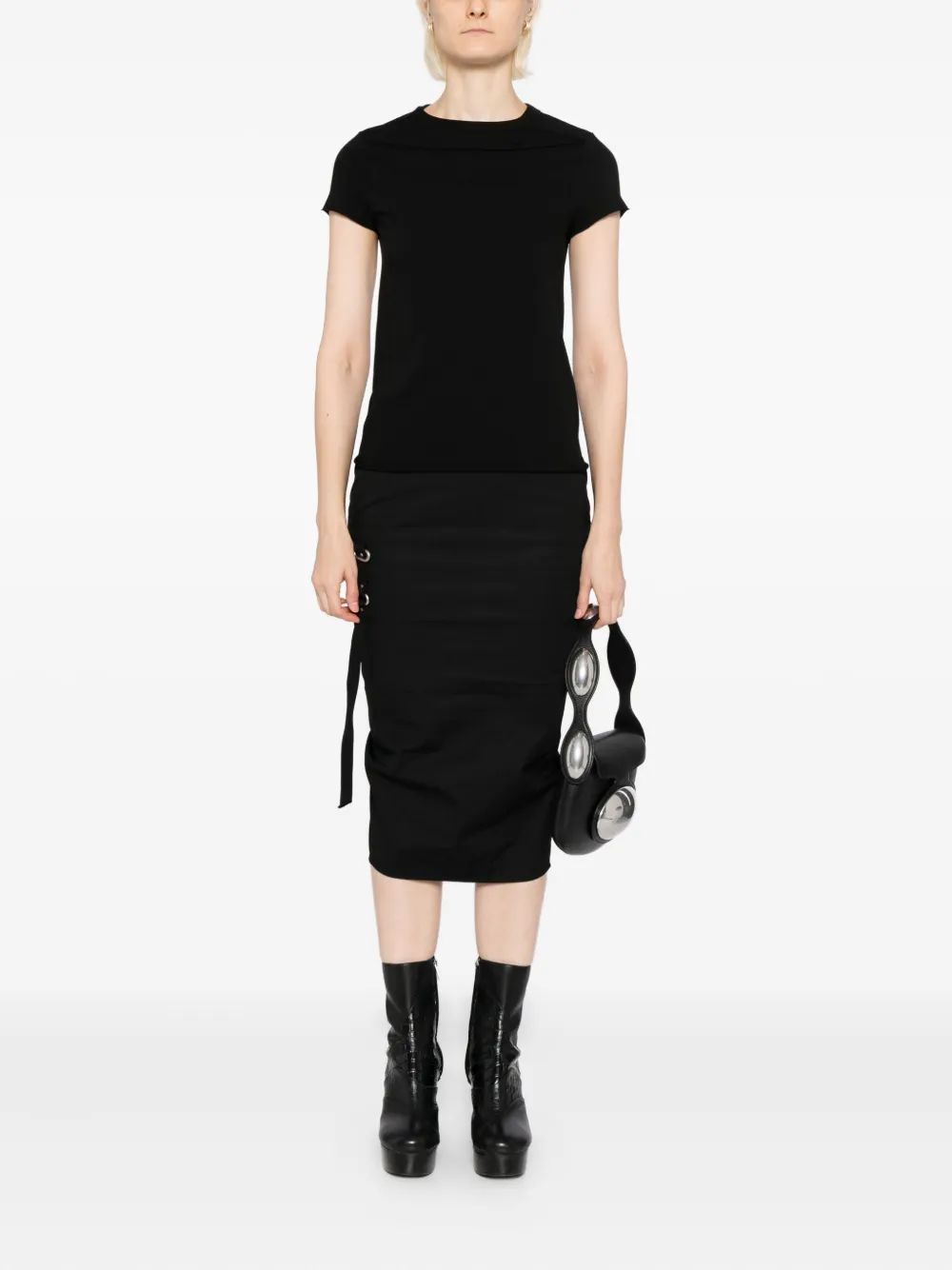 Rick Owens Level T-shirt In Black