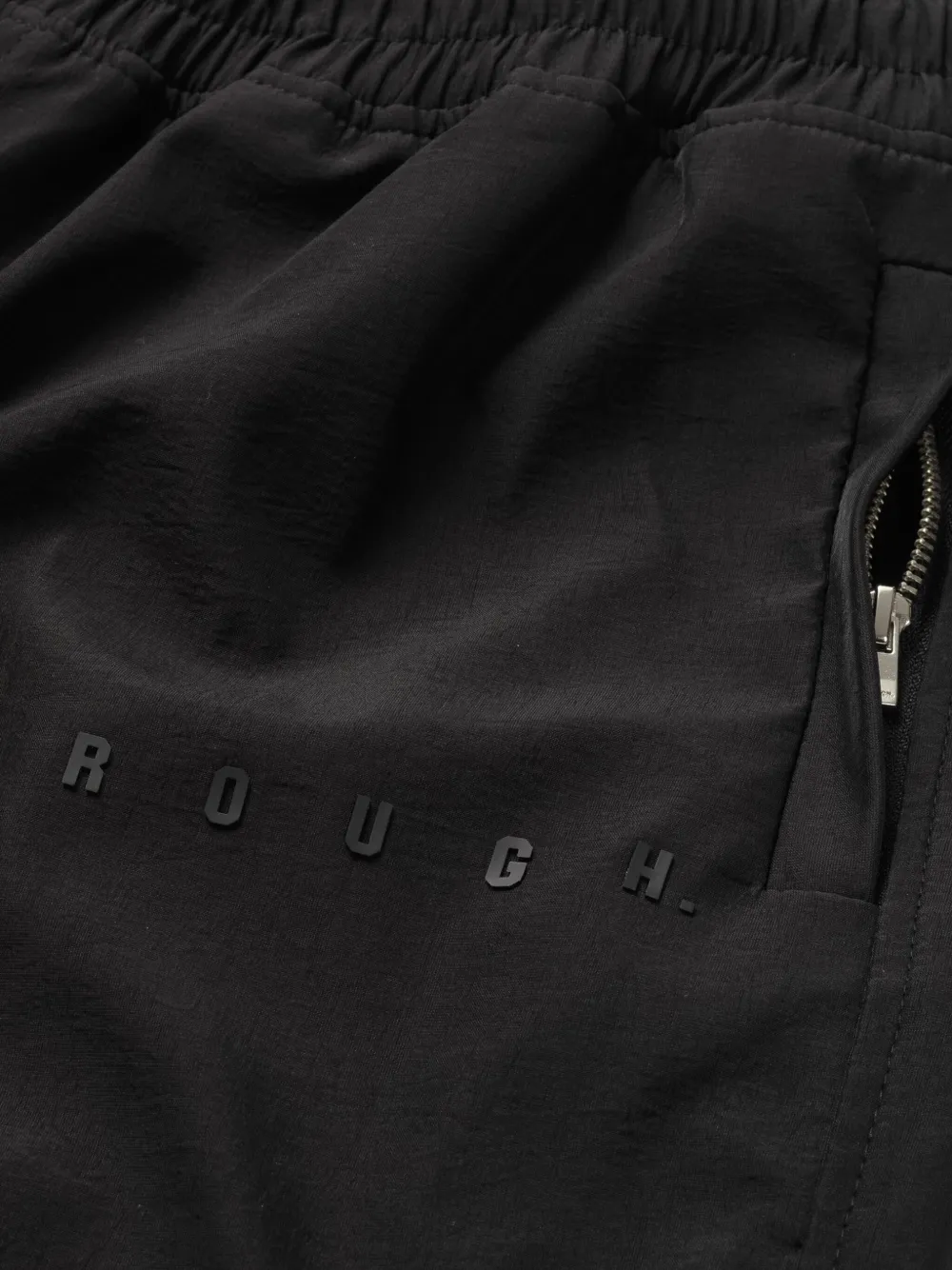 ROUGH. Broek met tailleband Zwart