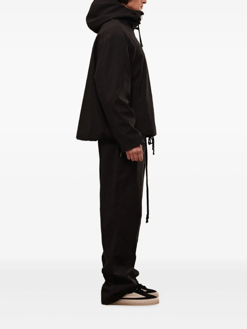 ROUGH. Broek met tailleband Zwart