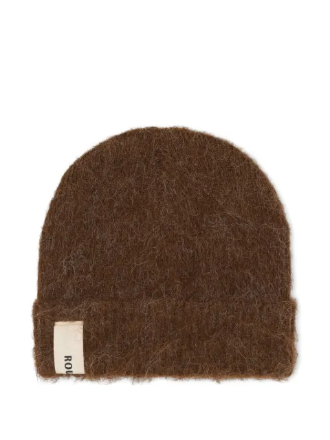 ROUGH. FUZZY logo-patch beanie