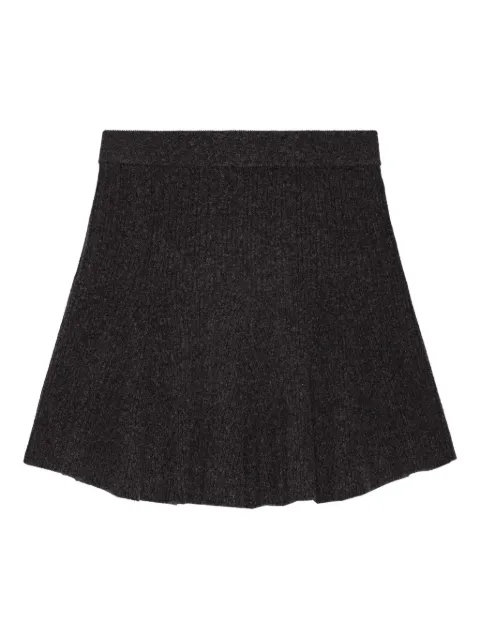 GANNI ribbed flared mini skirt