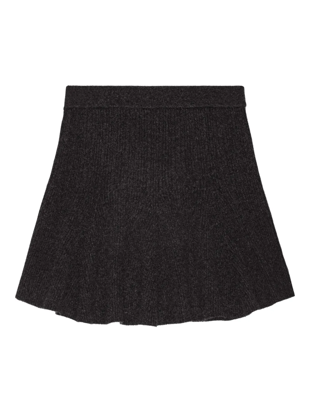 GANNI Geribbelde mini-rok Grijs