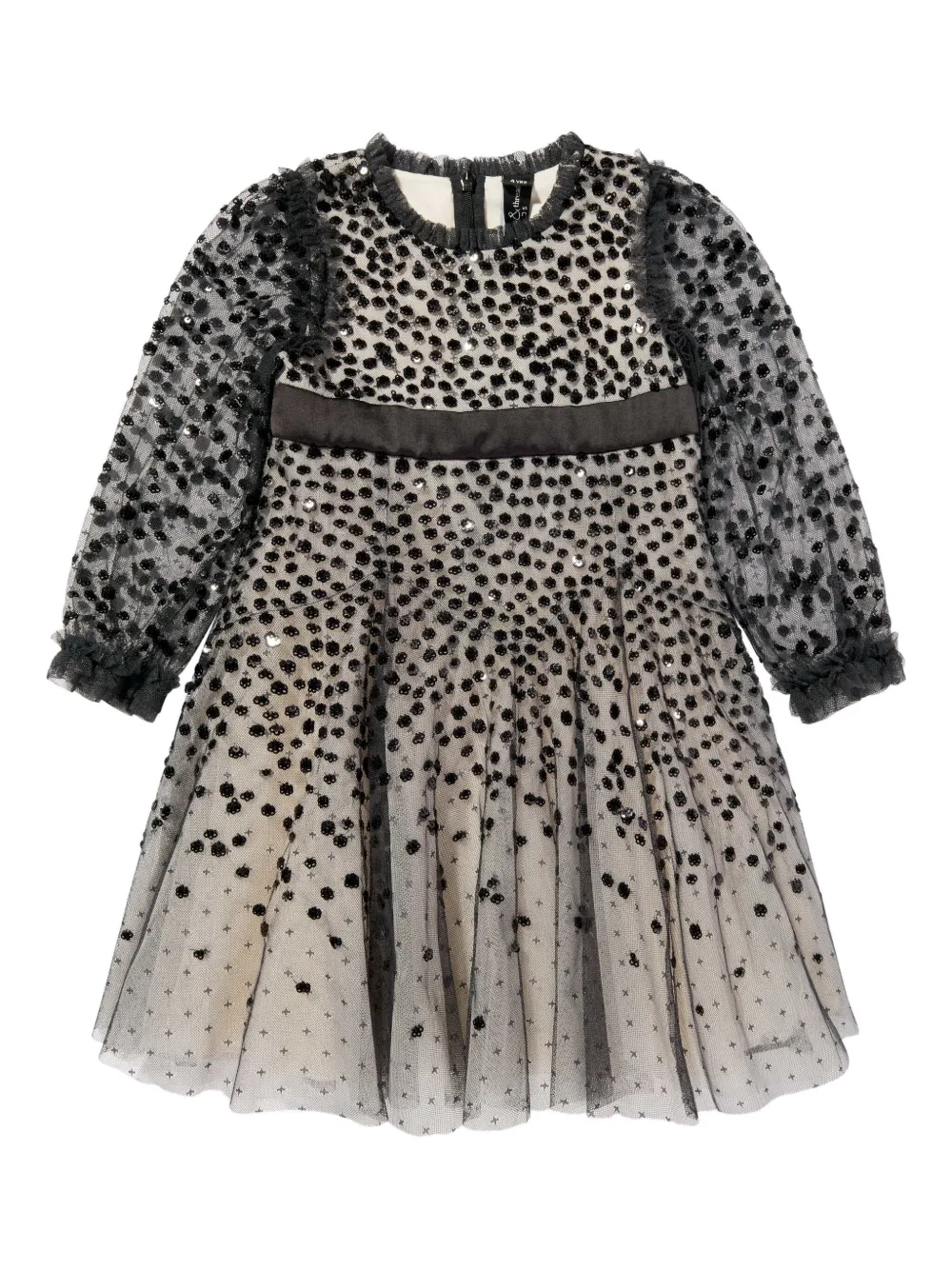 NEEDLE & THREAD KIDS sequin-embellished tulle dress - Nero