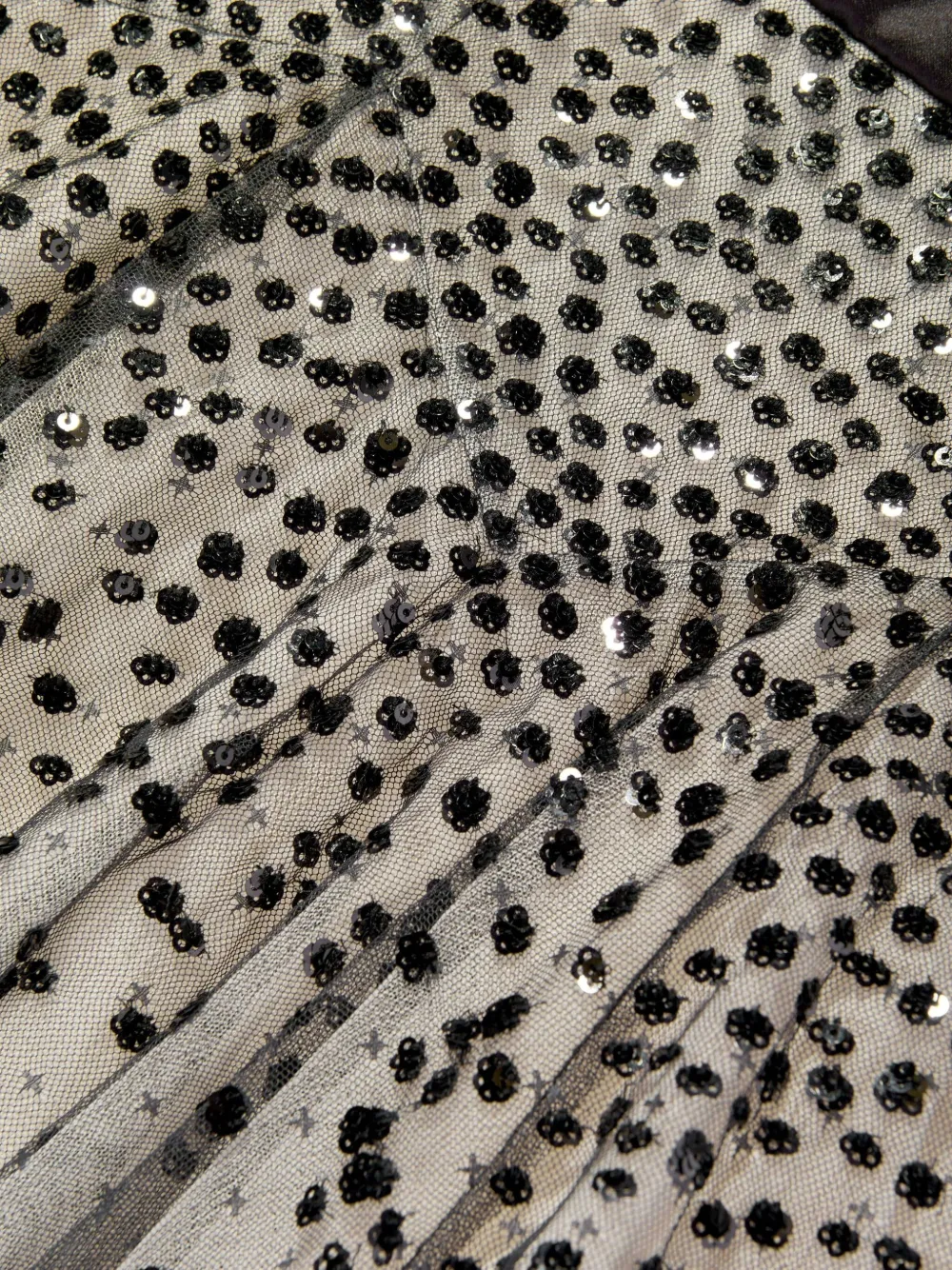 NEEDLE & THREAD KIDS Tulen jurk met pailletten Zwart