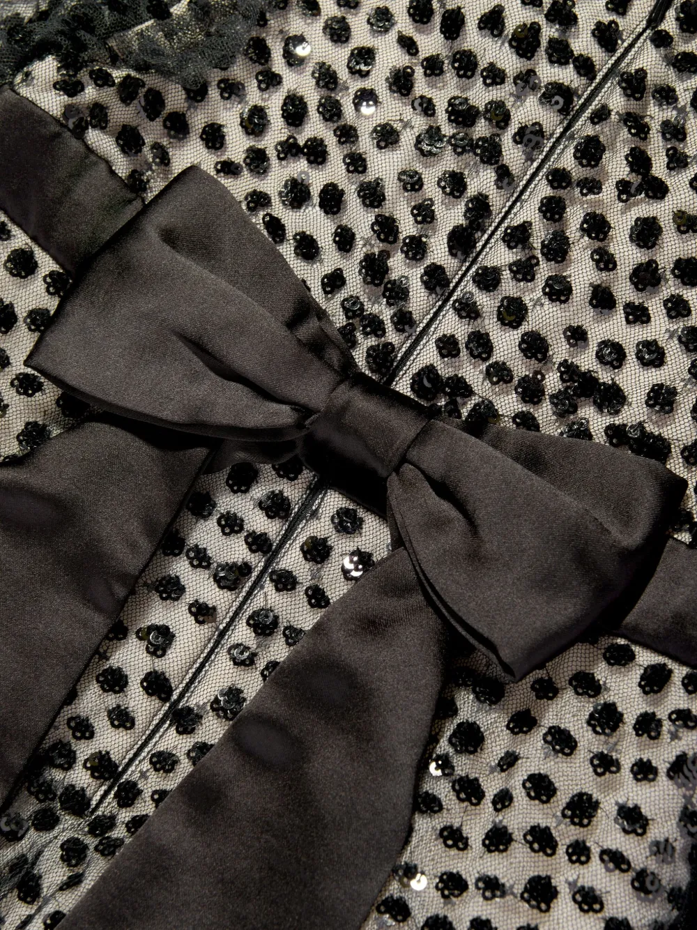 NEEDLE & THREAD KIDS Tulen jurk met pailletten Zwart