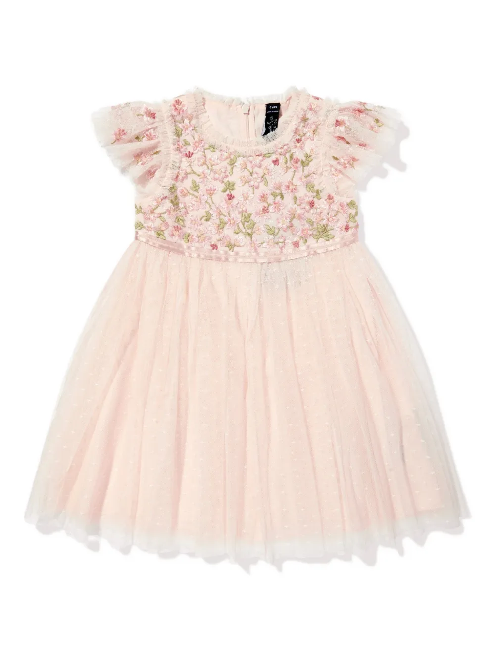 Needle & Thread Embroidered Ruffled Dress In Pink