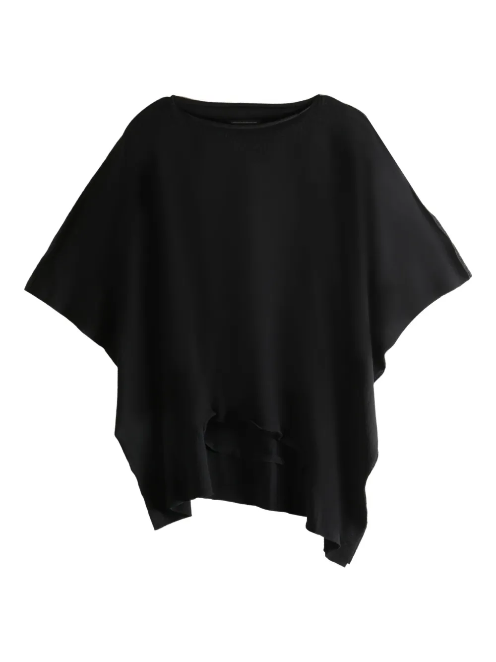 Y's M-dolman Asymmetric Draped Top In Black