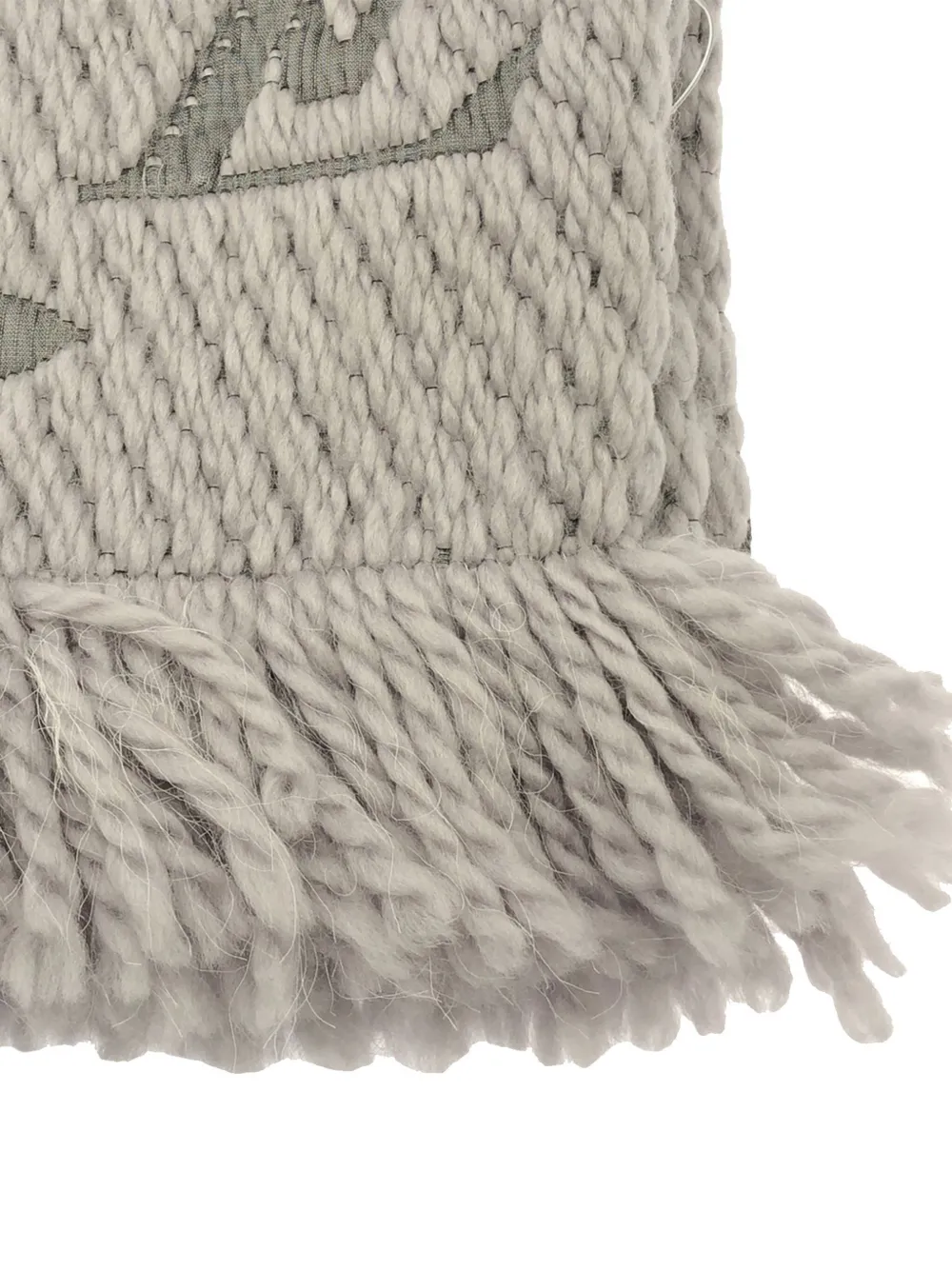 Pre-owned Louis Vuitton 2014 Logomania Wool Scarf Scarves In Gray