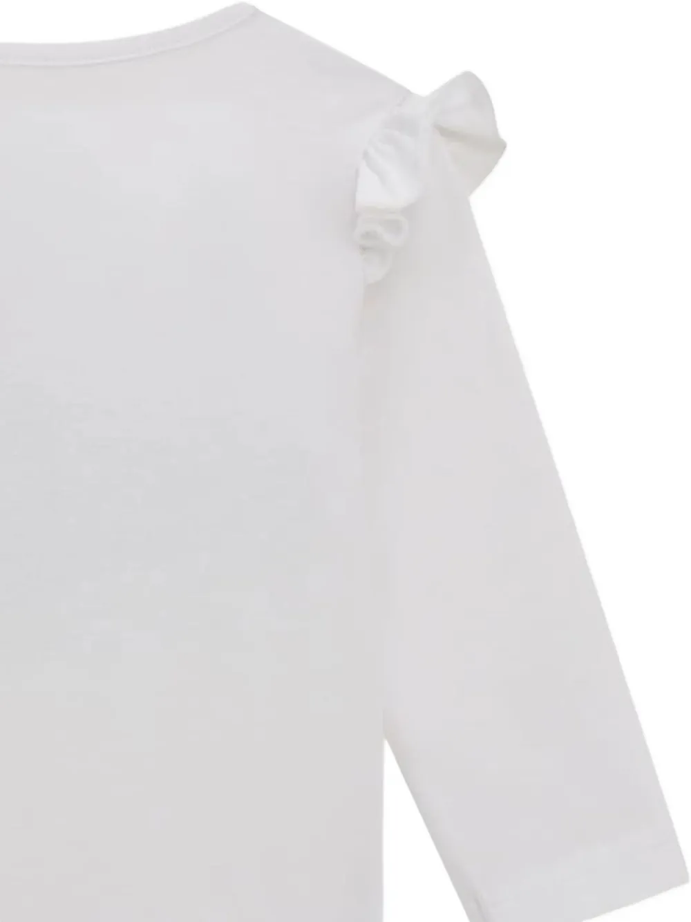 guess kids Top met glitters en ruches Wit