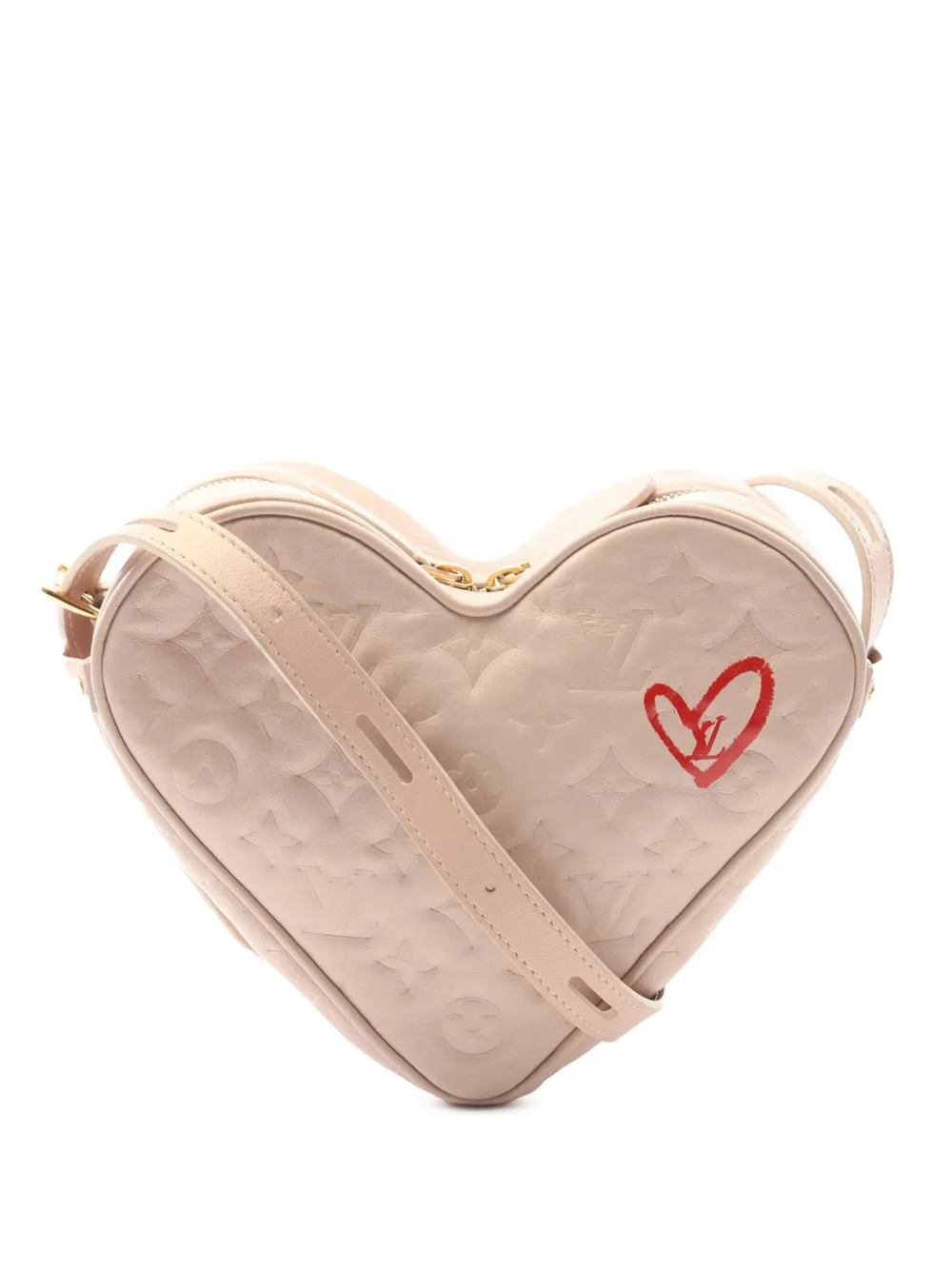 Louis Vuitton Pre-Owned 2021-2025 Monogram Embossed Lambskin Fall In Love Sac Coeur crossbody bag | Pink | Image 1
