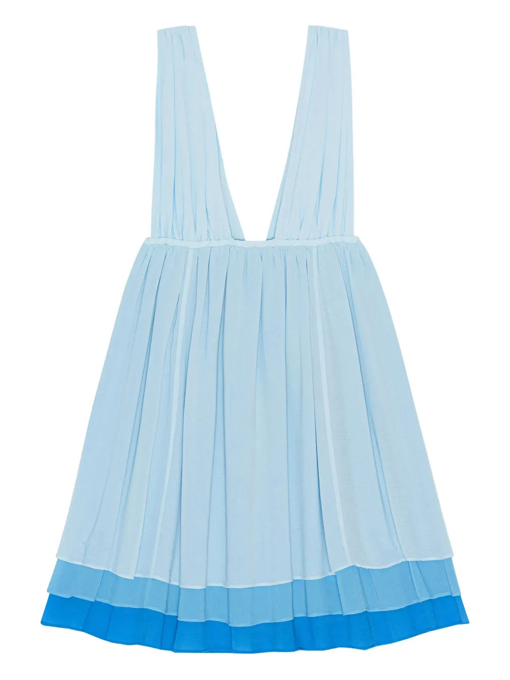 GANNI Abito con scollo a V - Blu