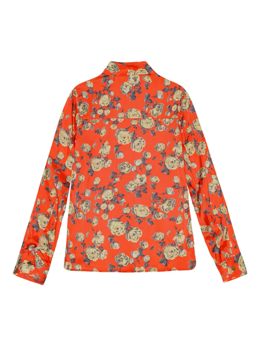 GANNI blouse met bloemenprint Oranje