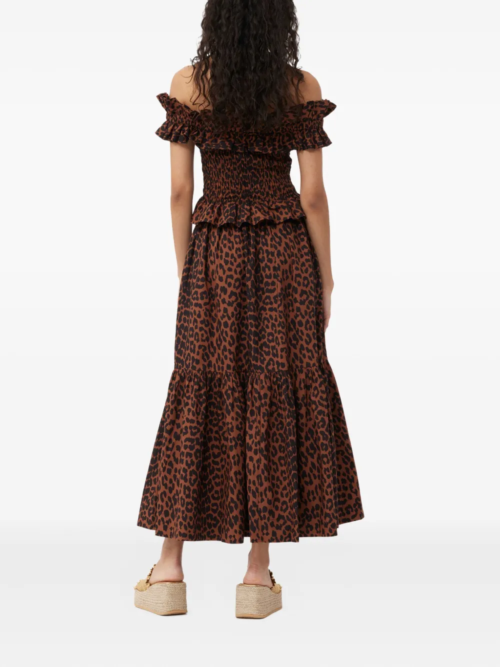 GANNI Top met luipaardprint Bruin