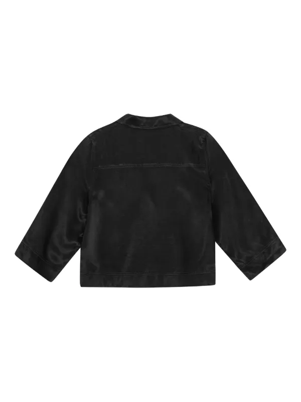 GANNI ノッチドカラー シャツ | ブラック | FARFETCH JP