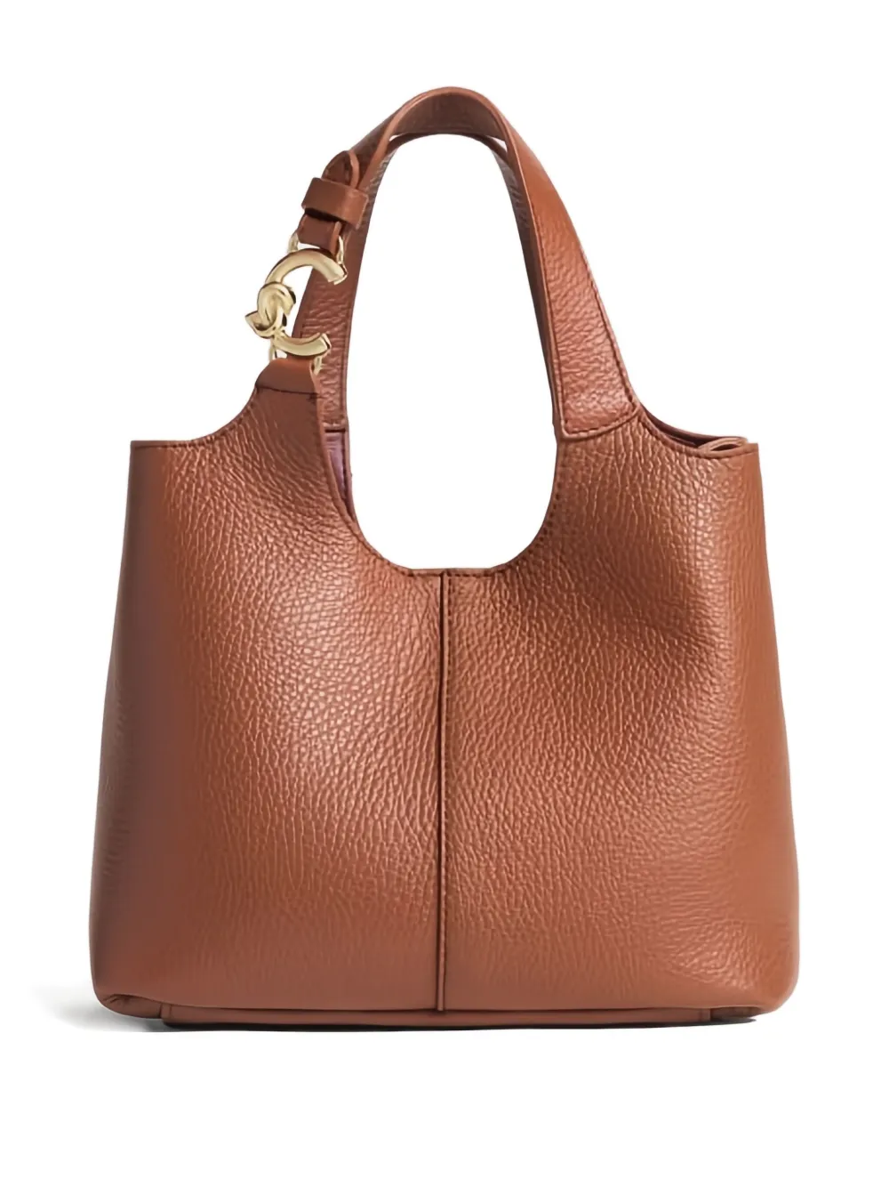 Coccinelle Kleine C-Easy rugzak met textuur en handvat Bruin