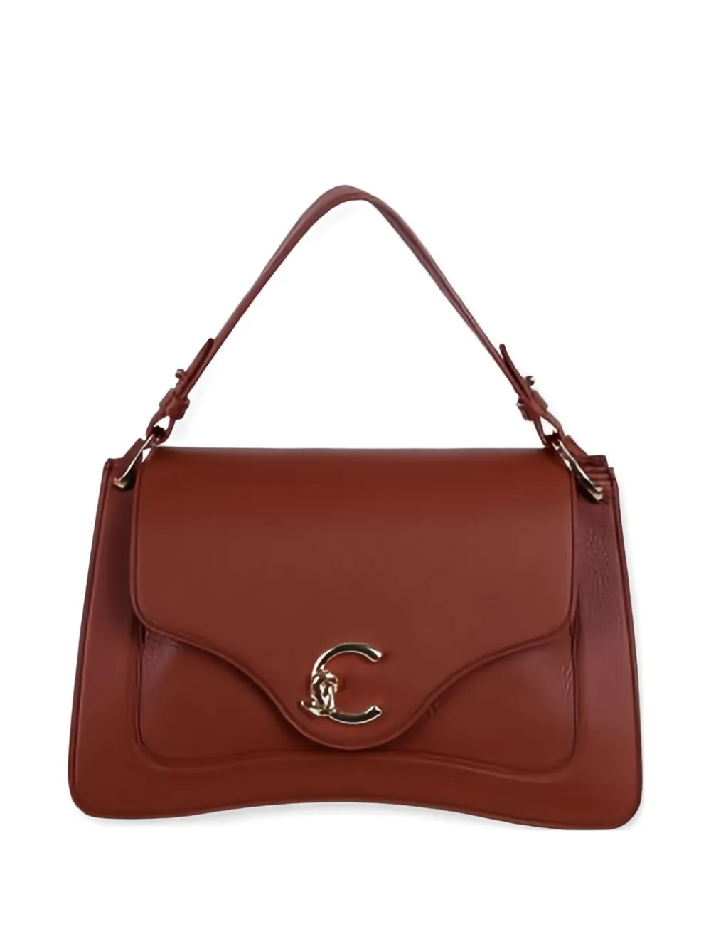Coccinelle medium C-Me logo plaque tote bag | Brown | Image 1