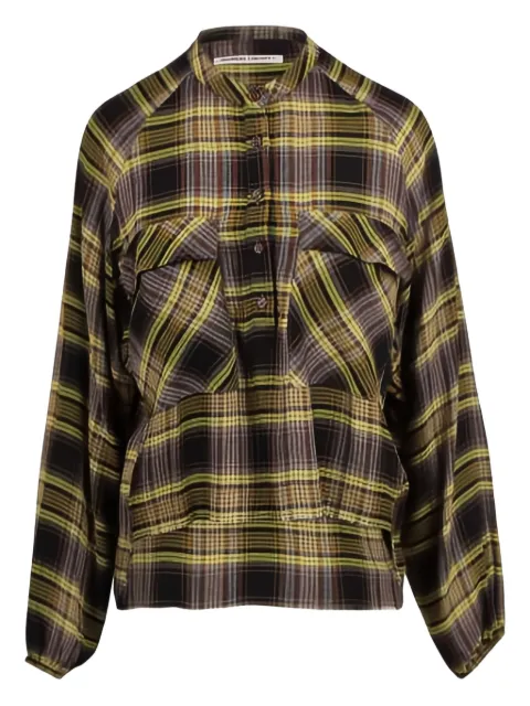 Noumeno Concetp plaid pocket shirt