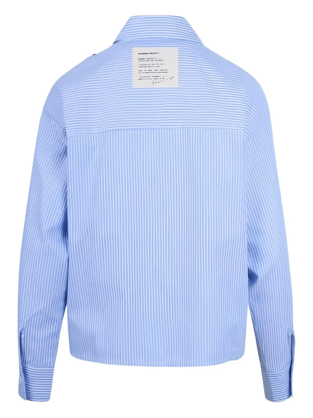 Noumeno Concetp striped wrap shirt - Blauw