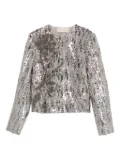 Elie Saab sequin-embellished jacket - Silver