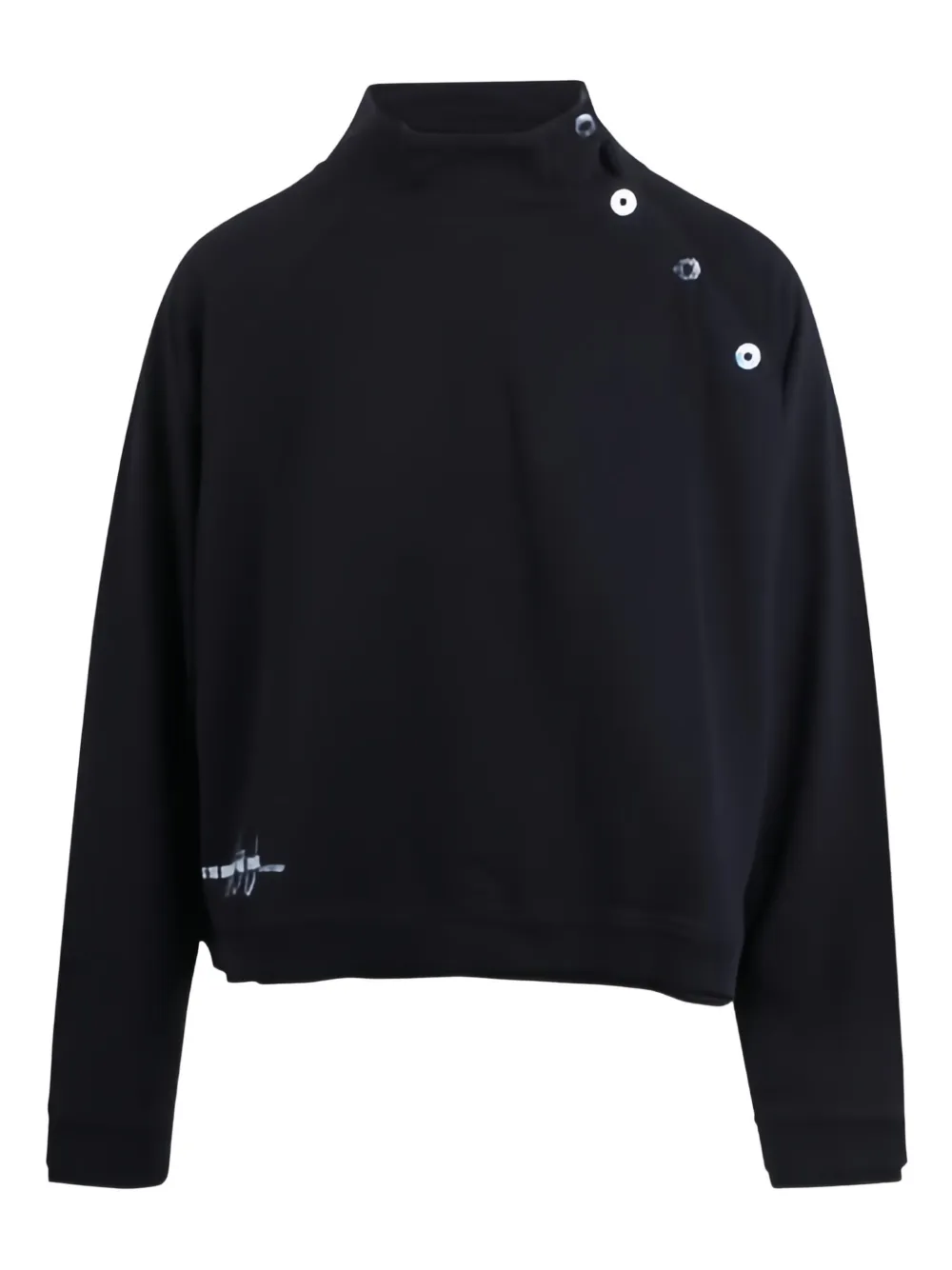 Noumeno Concetp button high-neck sweater | Black | Image 1