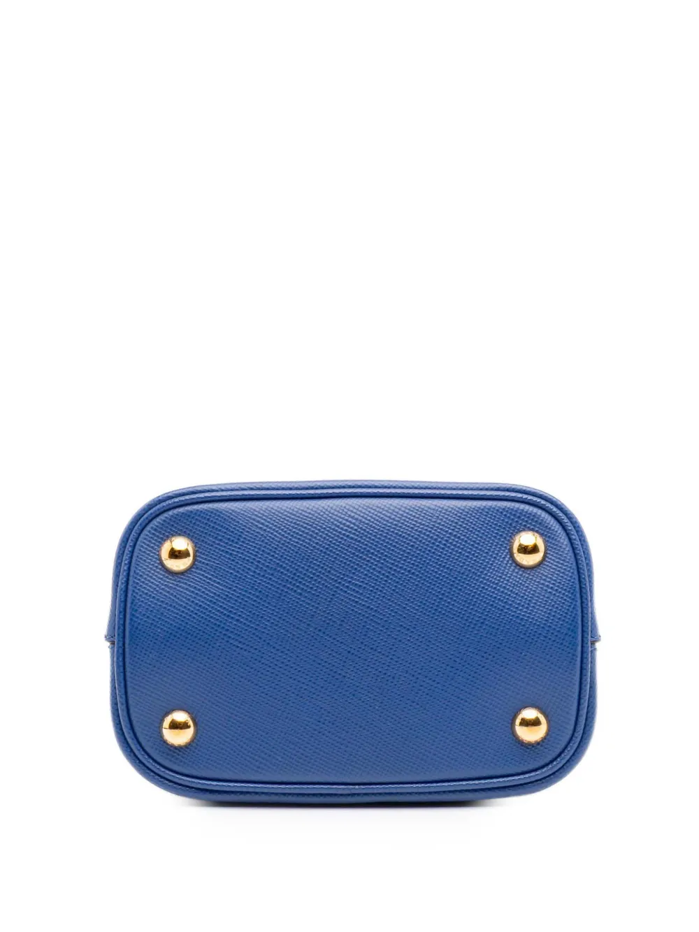 Pre-owned Prada 2000-2025 Small Saffiano Cuir Panier Satchel In Blue