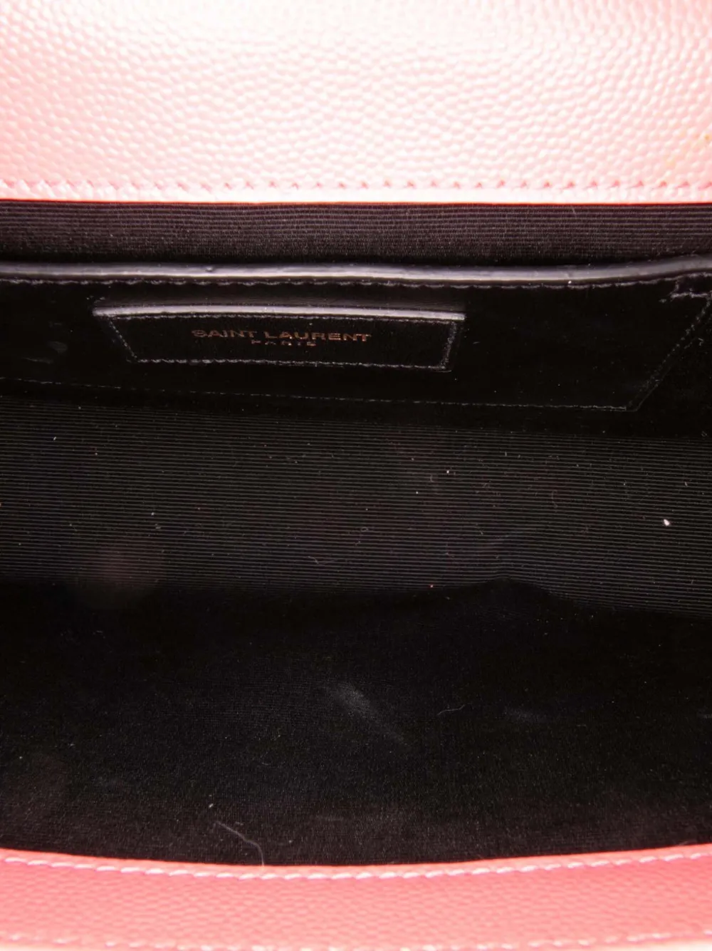 Pre-owned Saint Laurent 2015 Medium Grain De Poudre Monogram Kate Crossbody Bag In Pink