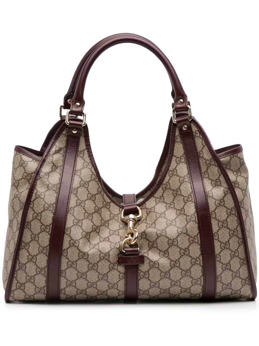 Gucci Pre-Owned 2016-2025 GG Supreme Jackie Joy Bardot shoulder bag | Brown | Image 1