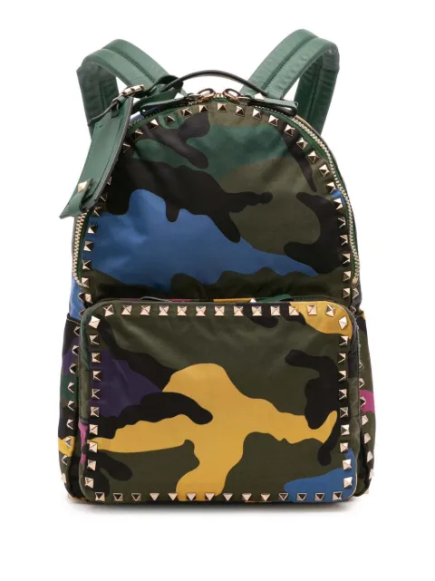 Valentino Garavani Pre-Owned 2000-2017 Printed Nylon Camouflage Rockstud backpack