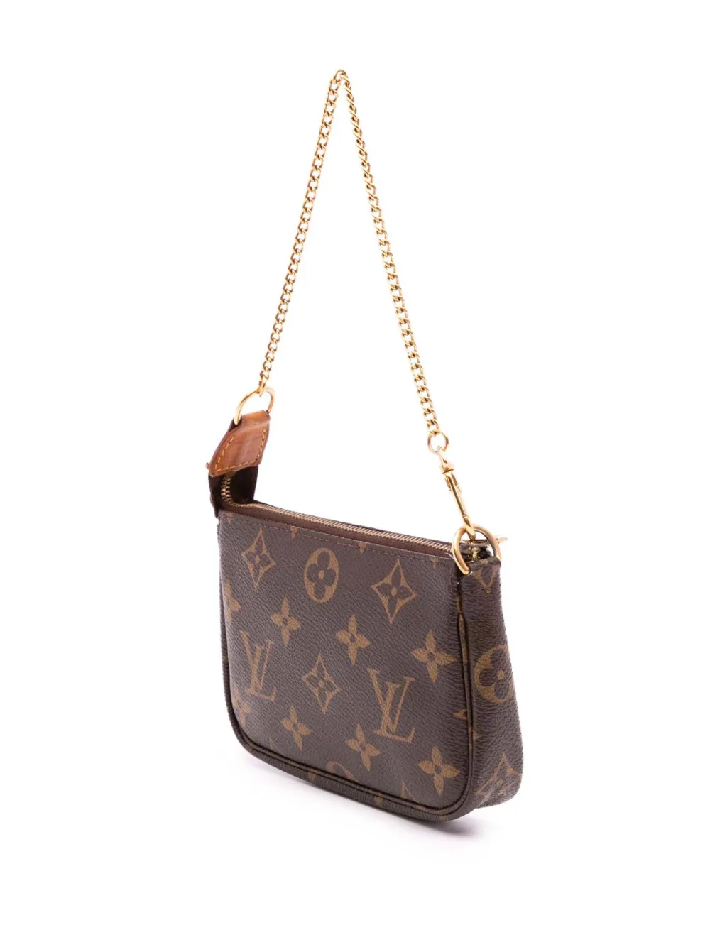 Pre-owned Louis Vuitton 2007 Monogram Trunks And Bags Mini Pochette Accessoires Handbag In Brown