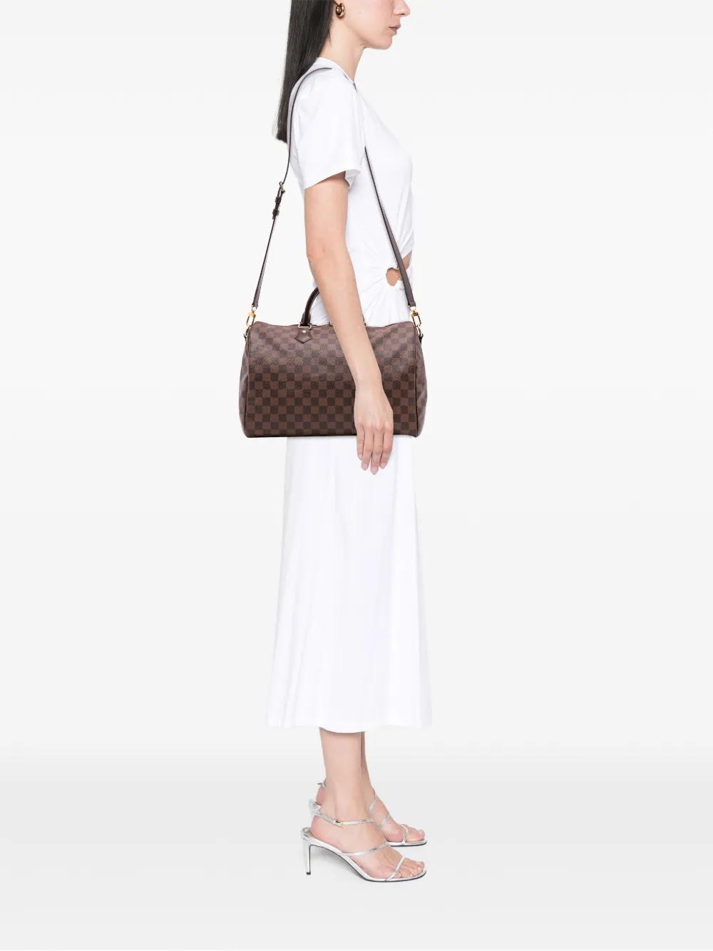 Louis Vuitton Pre-Owned شنطة بوسطن 'دامييه إيبين سبيدي 35' 2015 | كلاسيكيات | Image 2