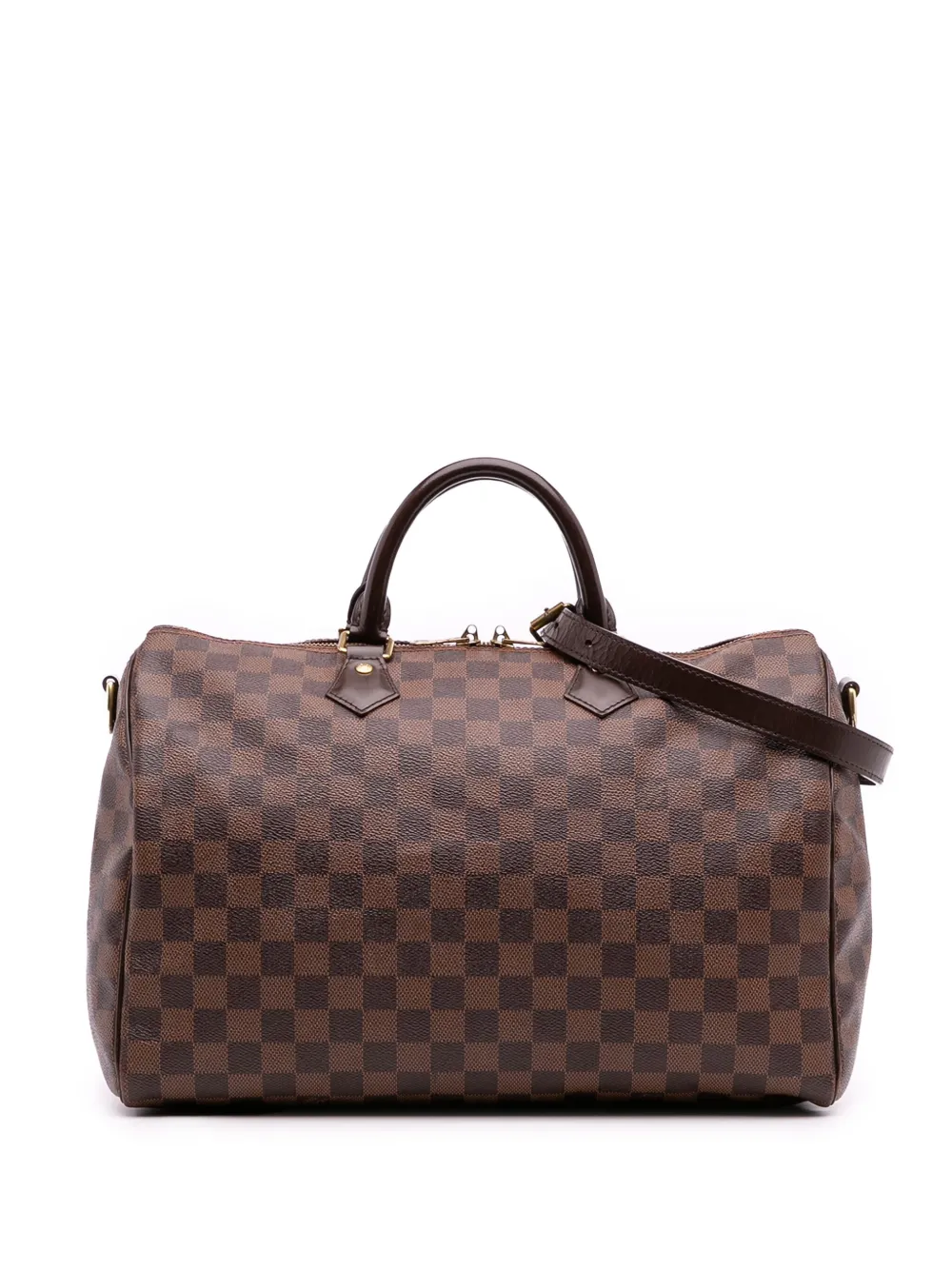 Louis Vuitton Pre-Owned 2015 ダミエ エベヌ スピーディ 35 ボストンバッグ - ブラウン Louis Vuitton Pre-Owned 2015 ダミエ エベヌ スピーディ 35 ボストンバッグ - ブラウン